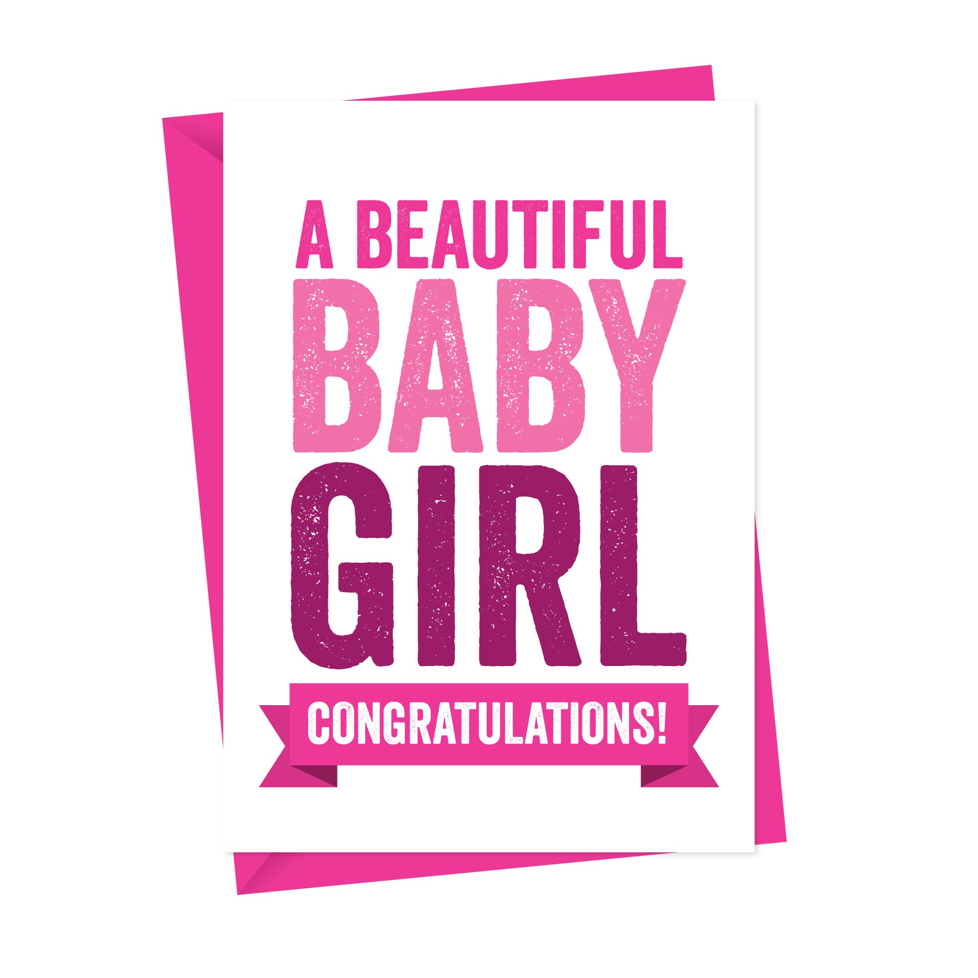 A beautiful baby girl greeting card