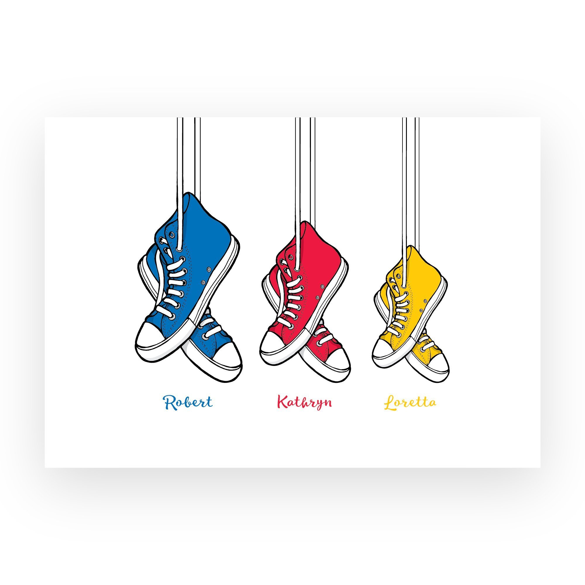 Baseball Boots Family Print Personalised