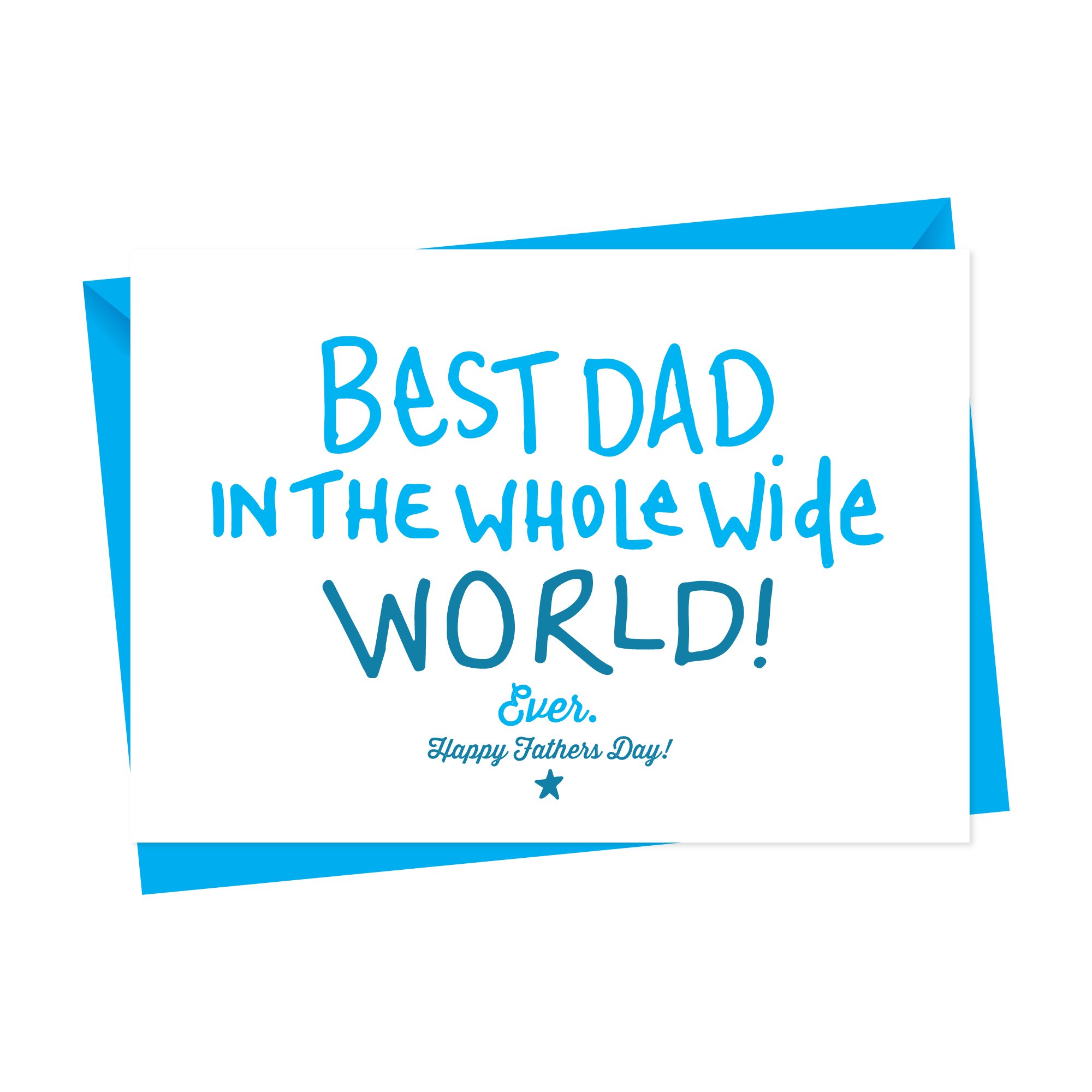Best Dad in the World Fathers Day Card