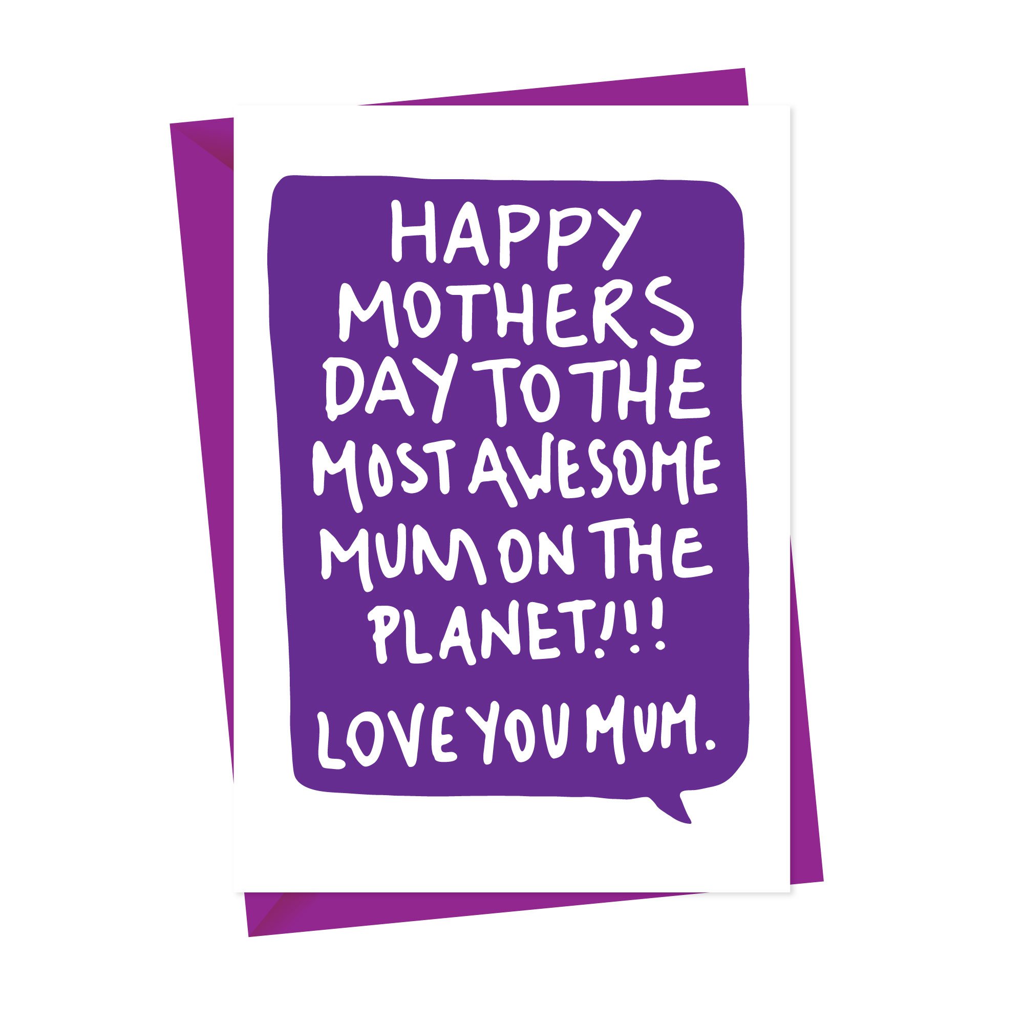 Best Mum on the planet Mothers Day Card