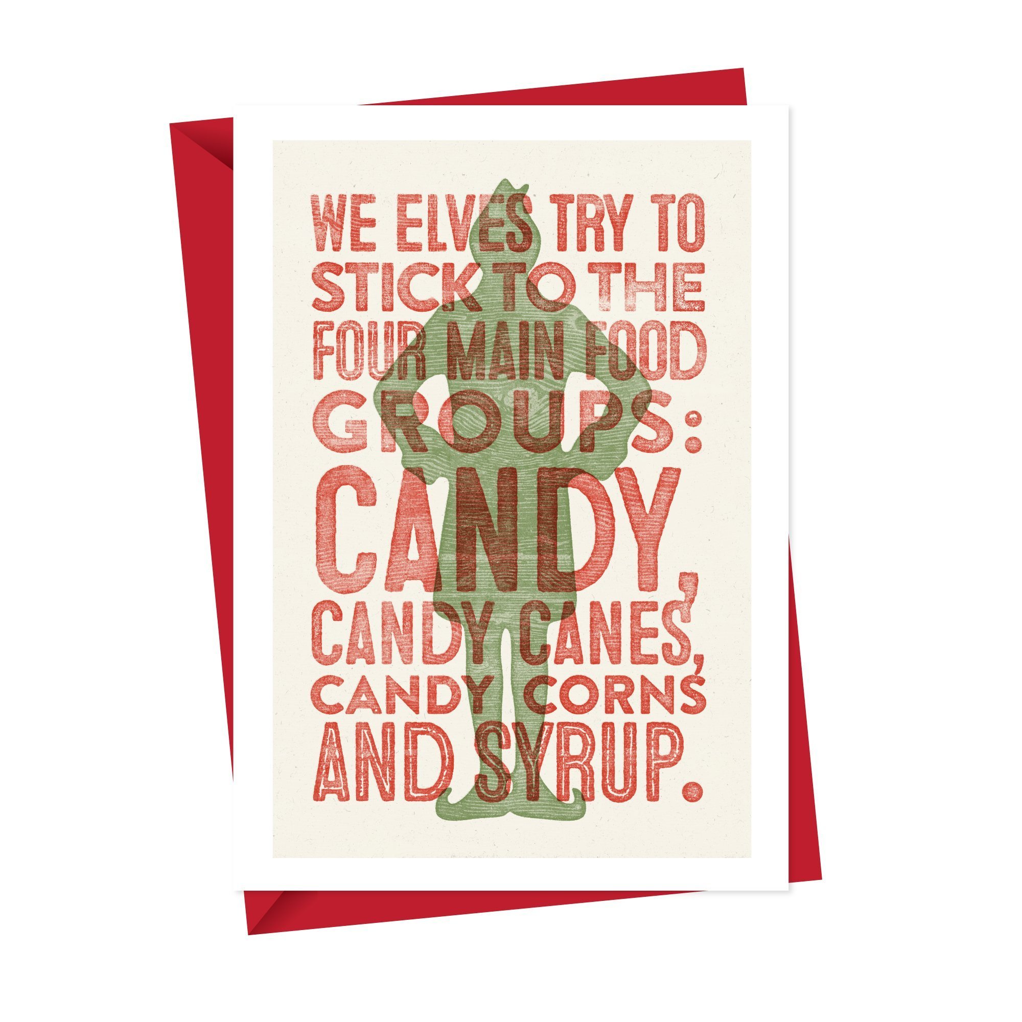 Buddy The Elf Candy Canes Card