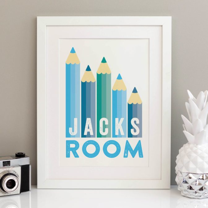 Personalised Children's Name Print - Pencils3