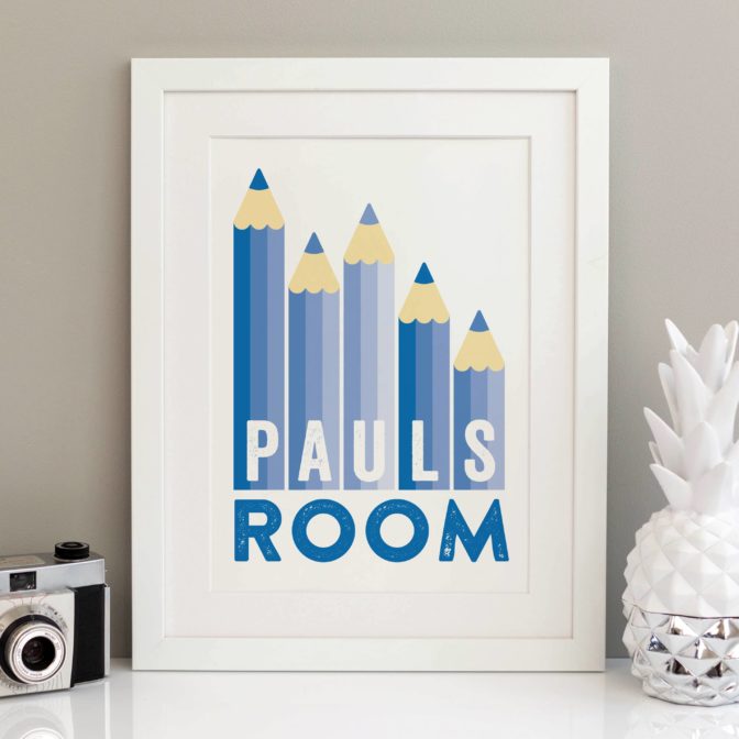 Personalised Children's Name Print - Pencils9