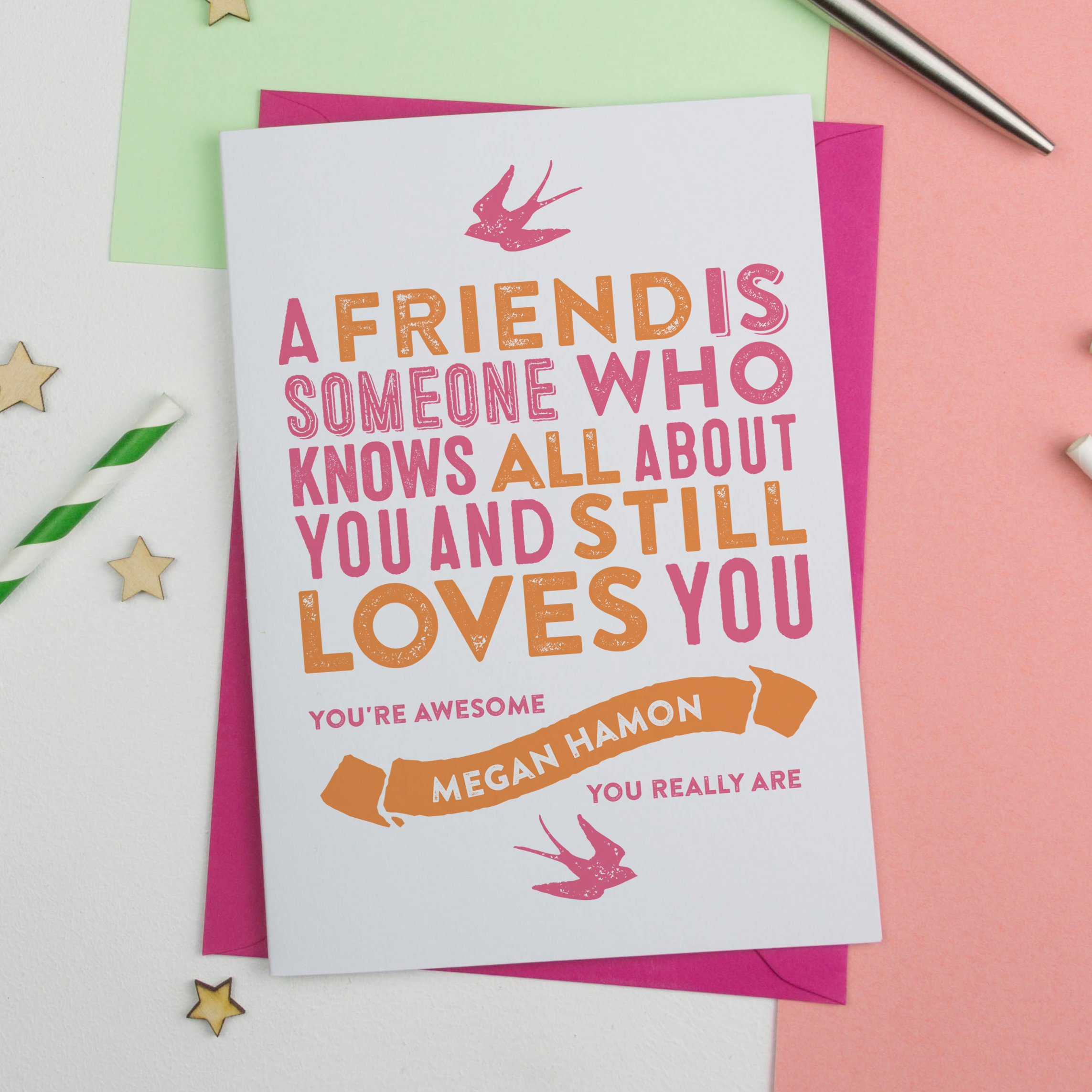 Card for friendship