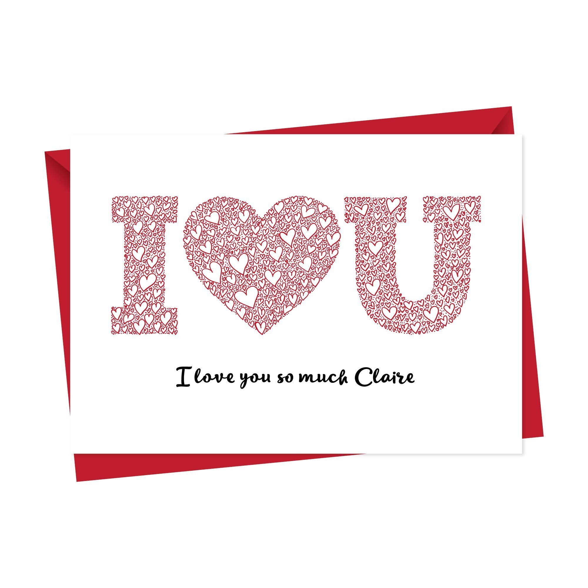 I love you personalised love card