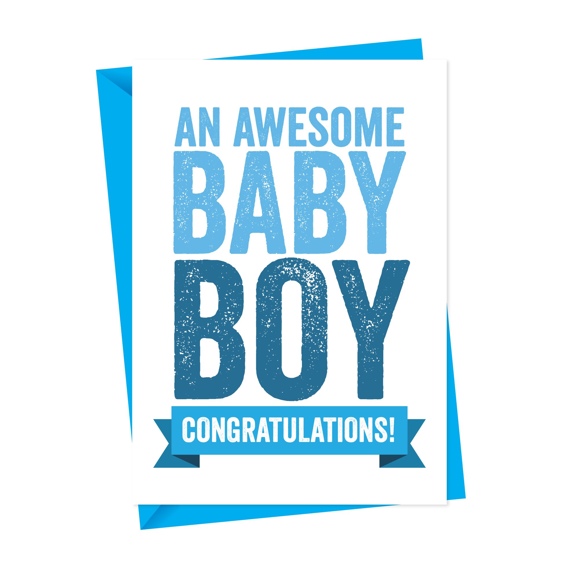 New Baby Card Awesome Baby Boy