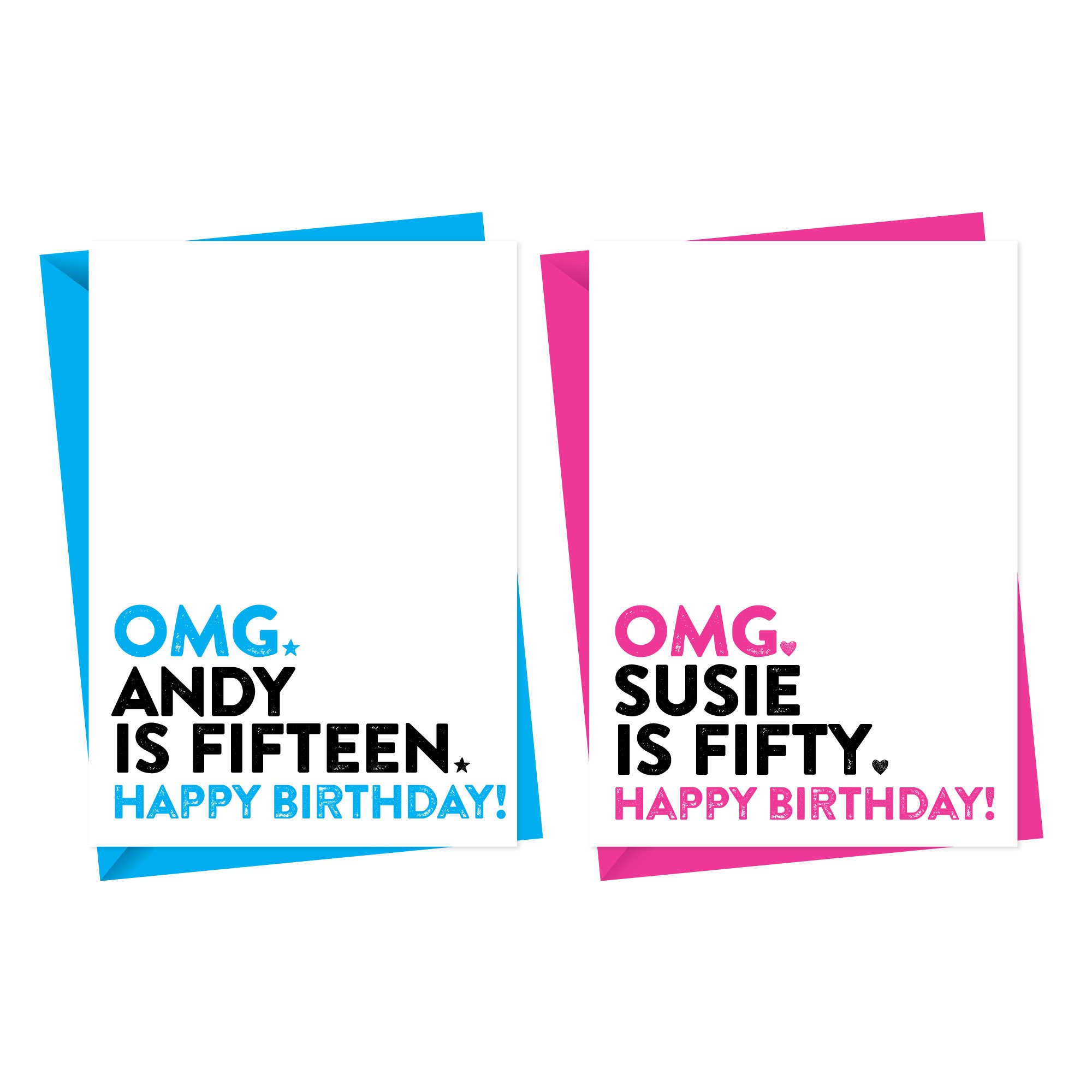 OMG Personalised Birthday Card