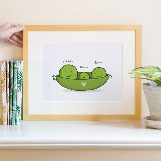 Peas-in-a-Pod-Print-Natural-Frame2