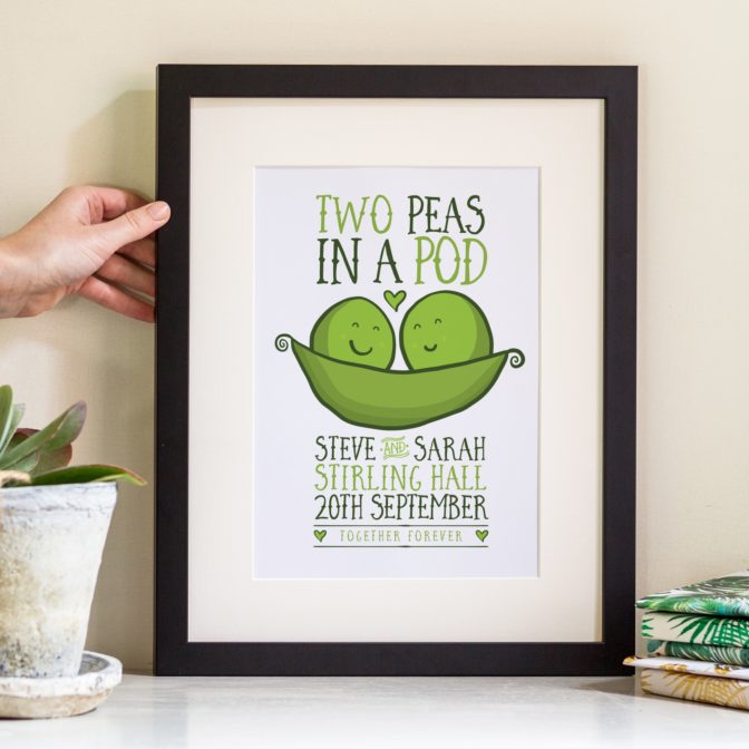 Peas-in-a-Pod-Wedding-Print-Black-frame
