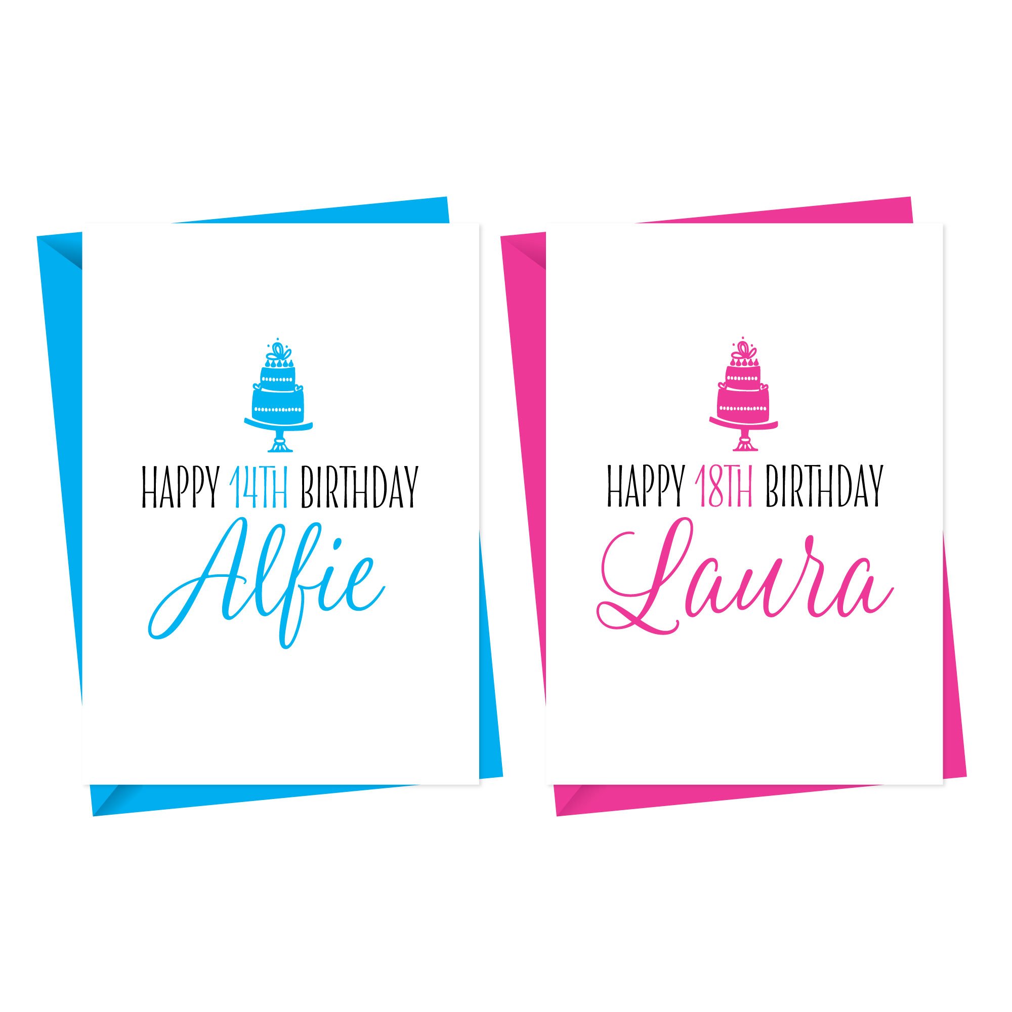 Personalised Birthday Cake Card