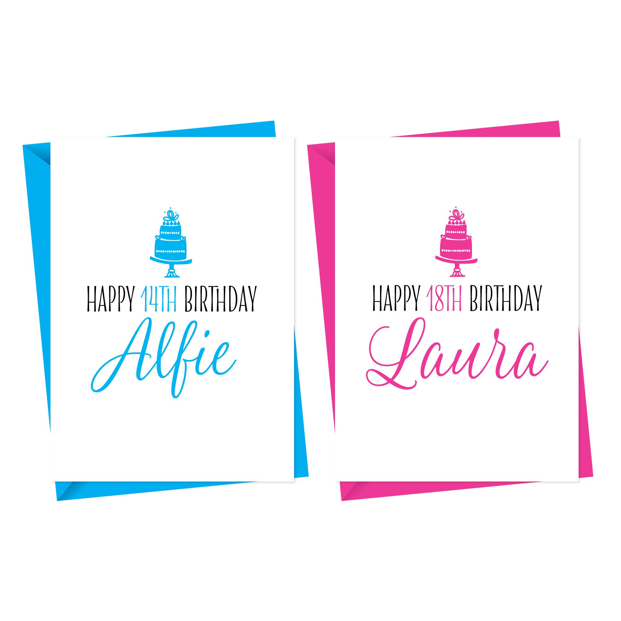 Personalised Birthday Cake Card