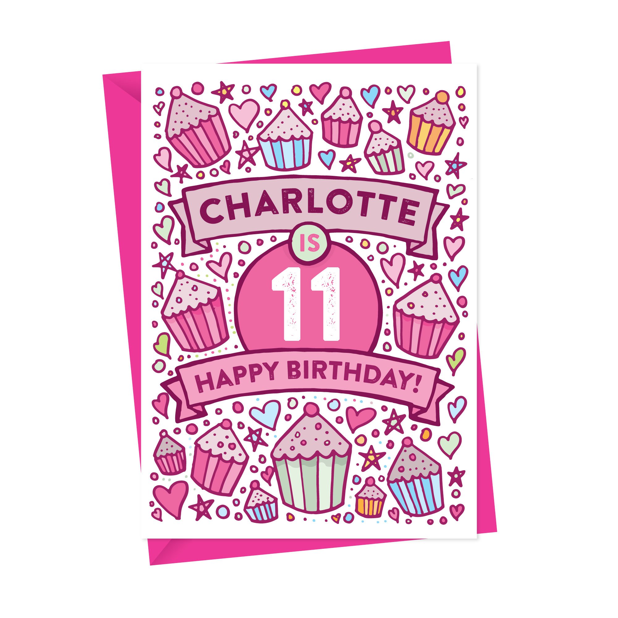 Personalised Birthday Card CupCake design