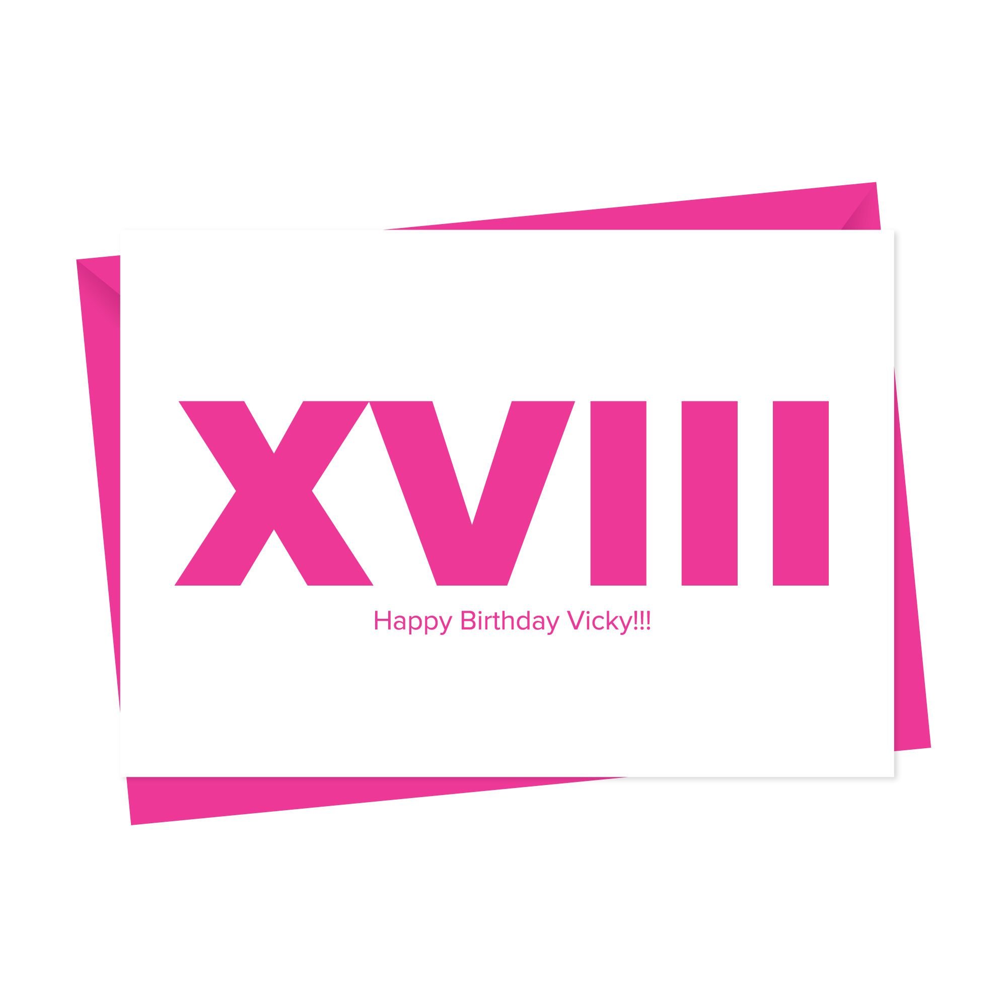 Personalised Birthday Card - Roman Numerals Birthday Card