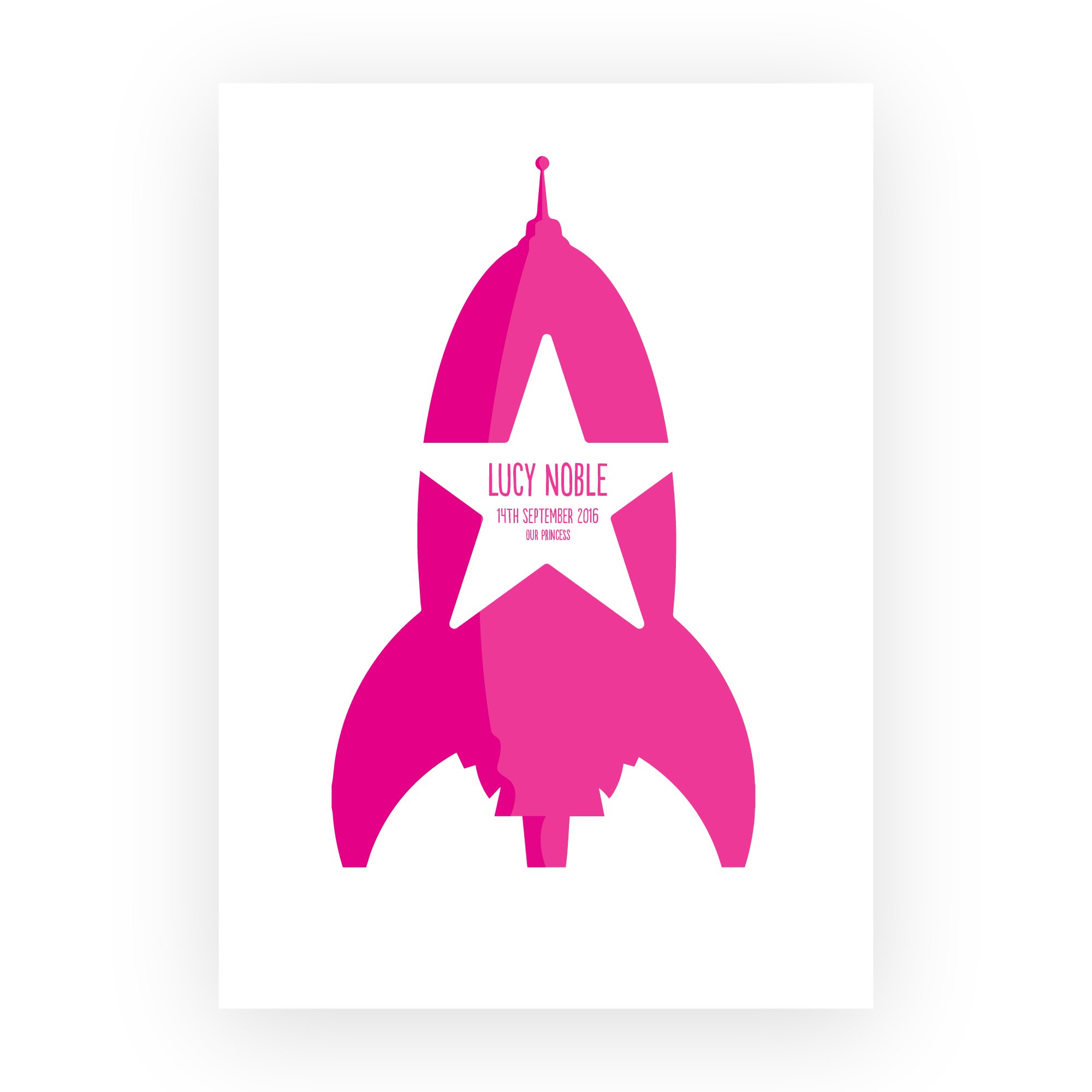 New Baby or Children's Rocket Print