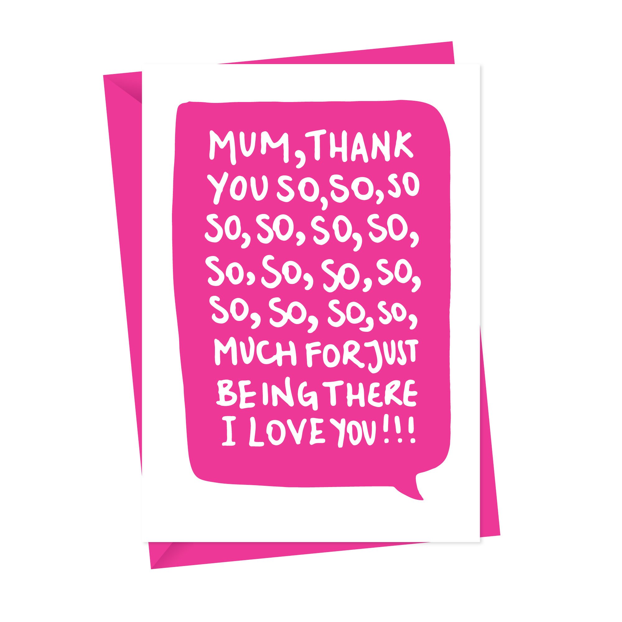 Thank you mum mothers day card