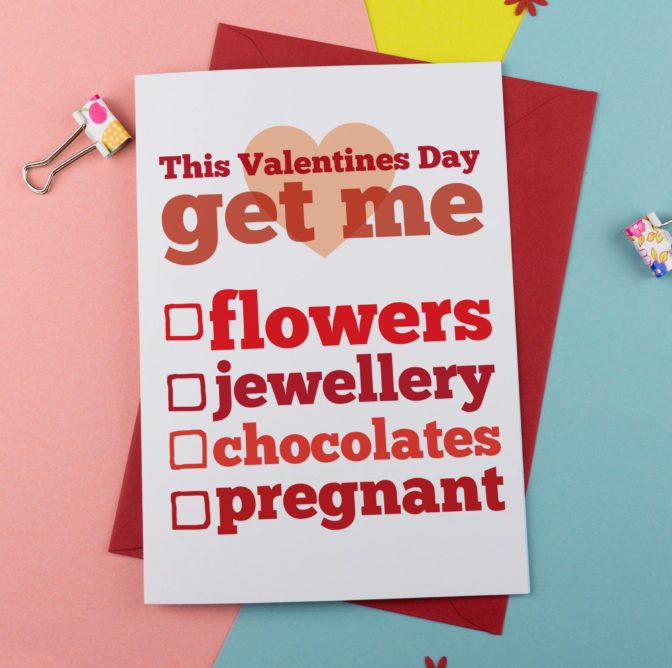 Valentines Day Card Get Me Pregnant