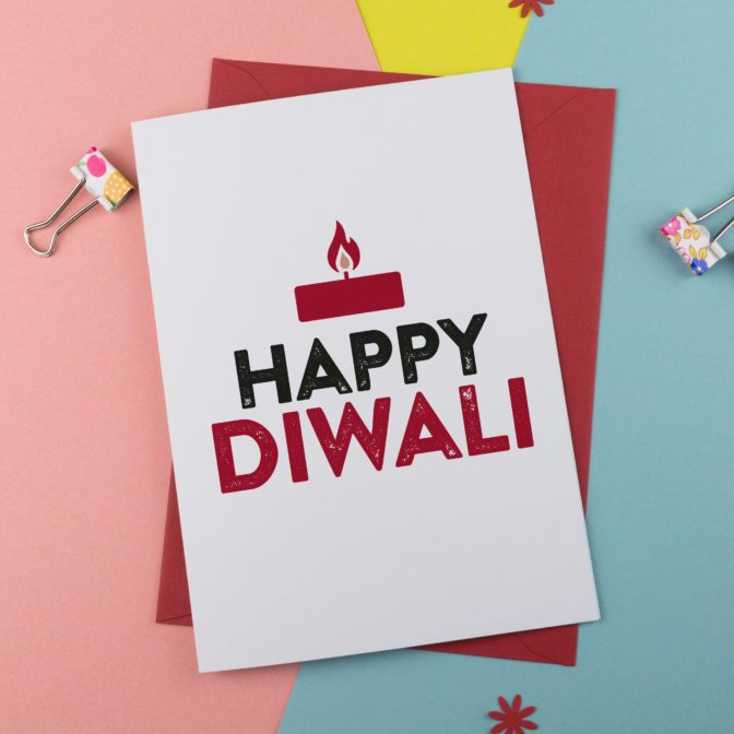 Happy Diwali Flame Card