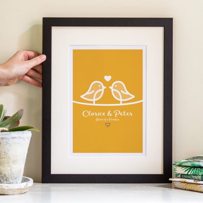 Wedding-Gift-Bird-Print-Black