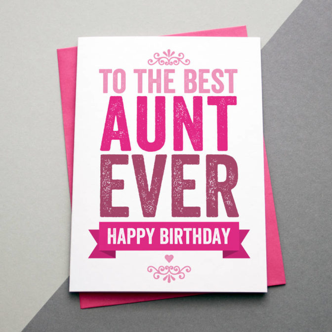 aunt/aunty/auntie birthday card