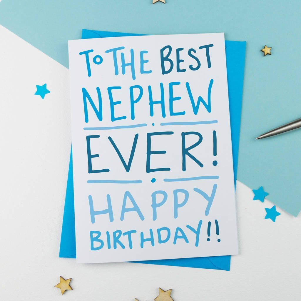 Best Nephew Ever | handdrawn birthday card | Nephew birthday card