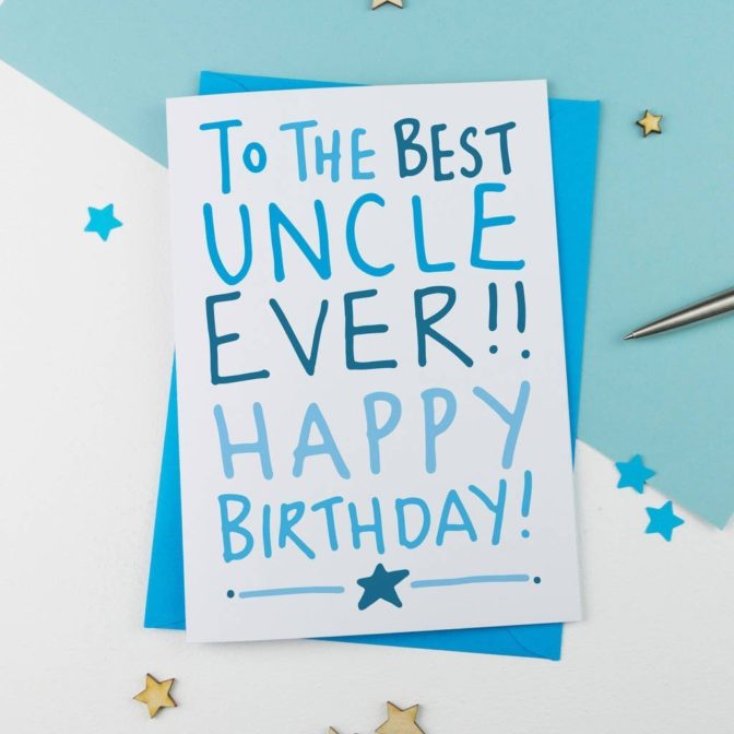 uncle handdrawn card