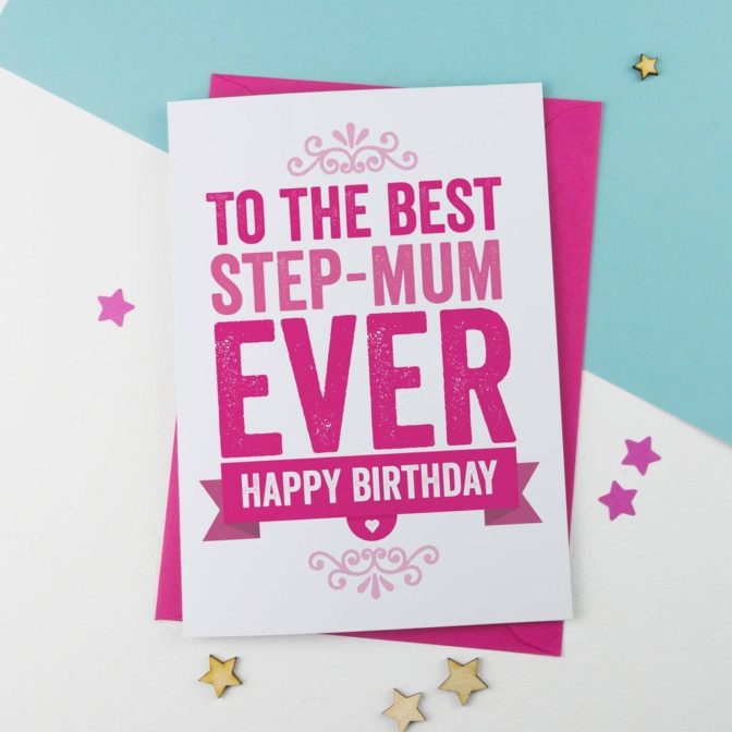 step mum birthday card