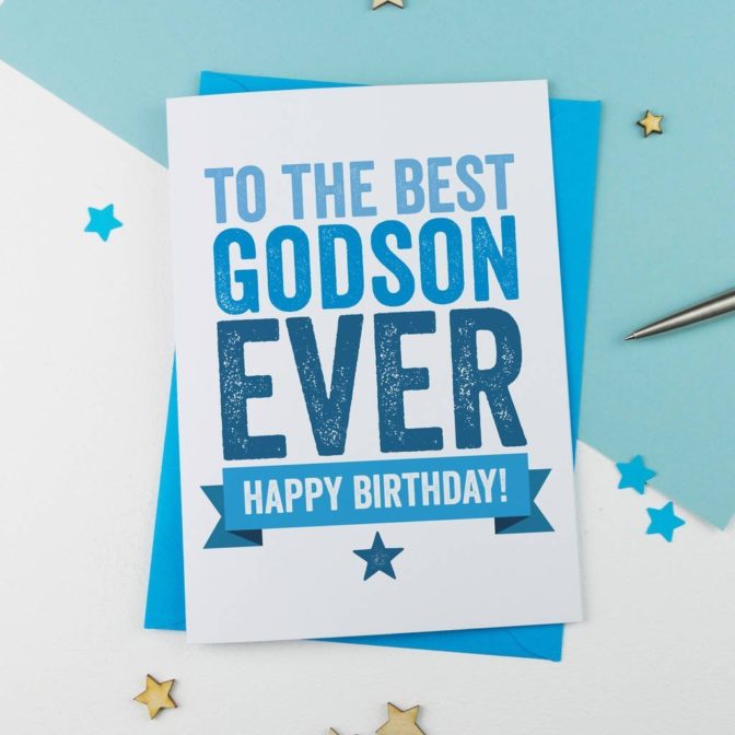 Godson birthday card