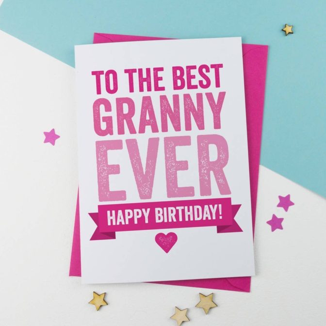 granny/nanny/nanna birthday card
