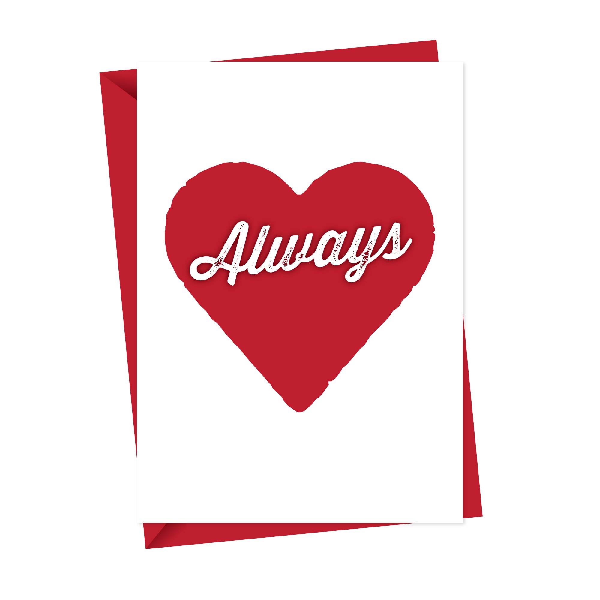 Always heart romantic card