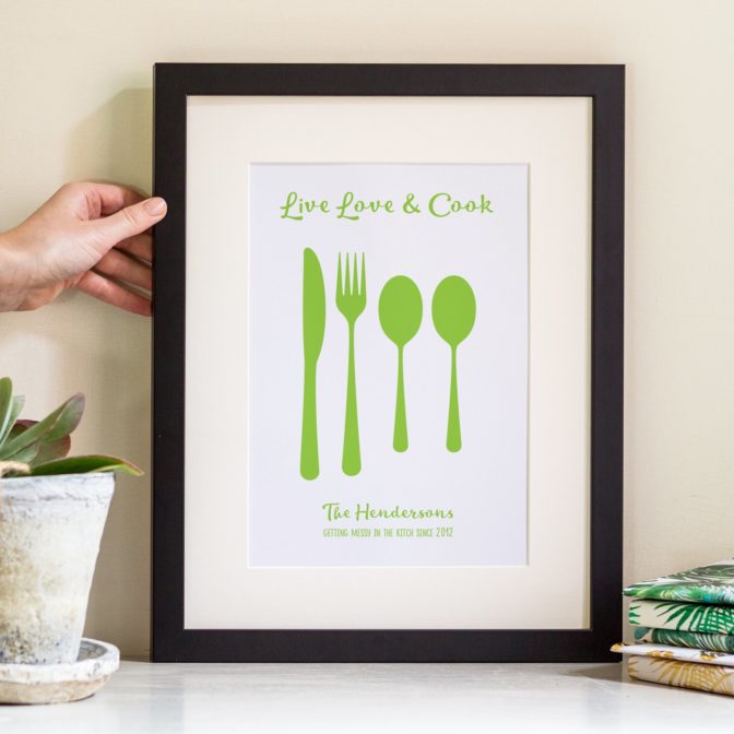 Personalised Knife and Fork Print