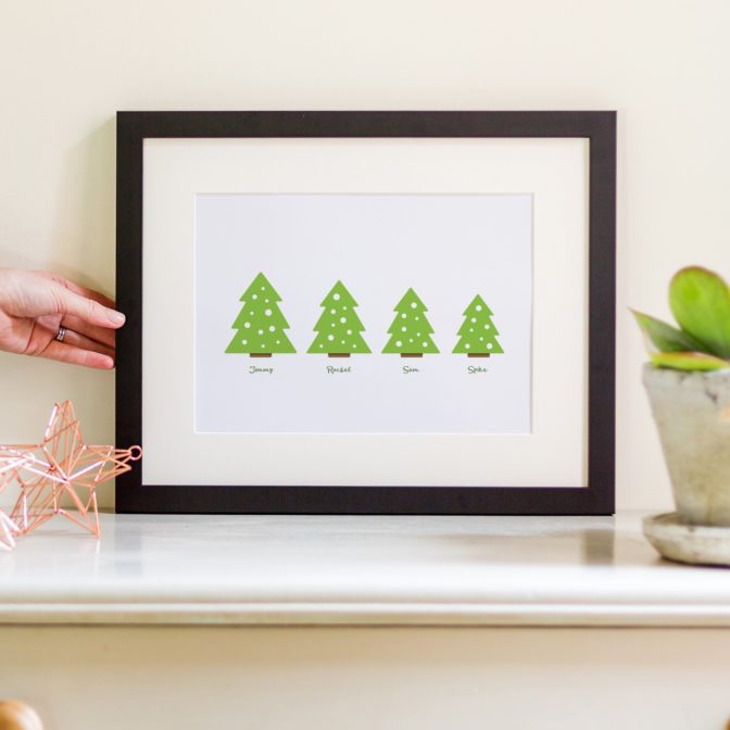 Family-Christmas-Tree-Print-Black