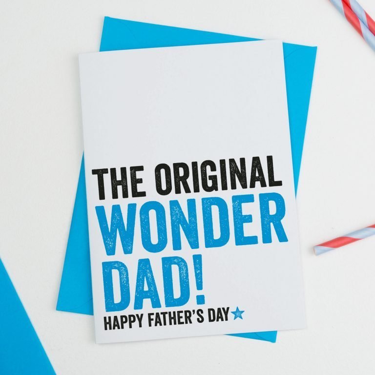 Original Wonder Dad Fathers Day Card