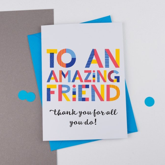 amazing friend card
