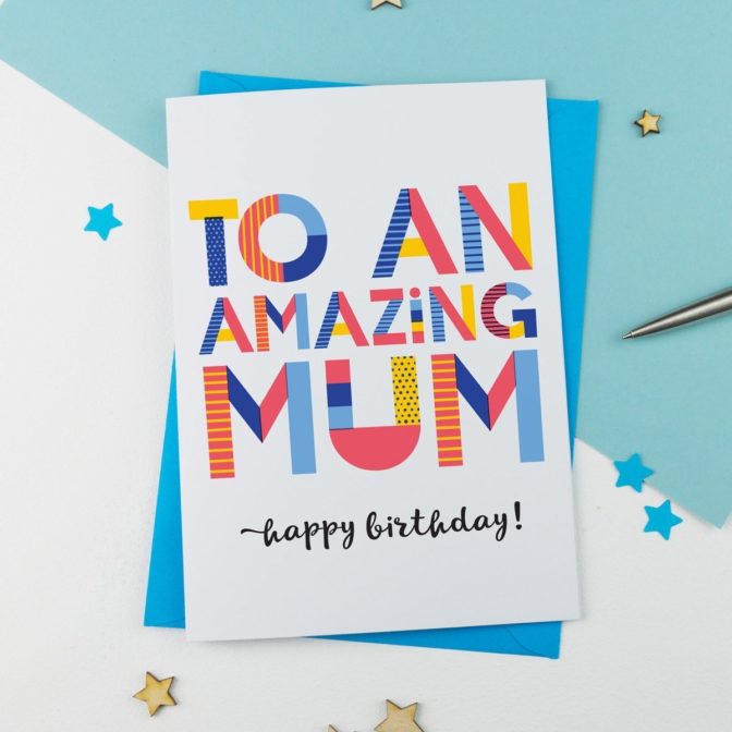 Amazing Mum or Mummy Card