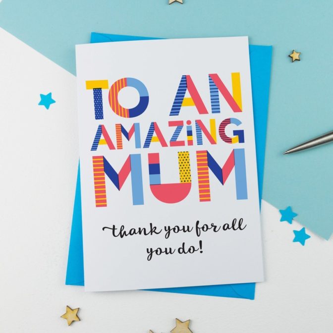 Amazing Mum or Mummy Card