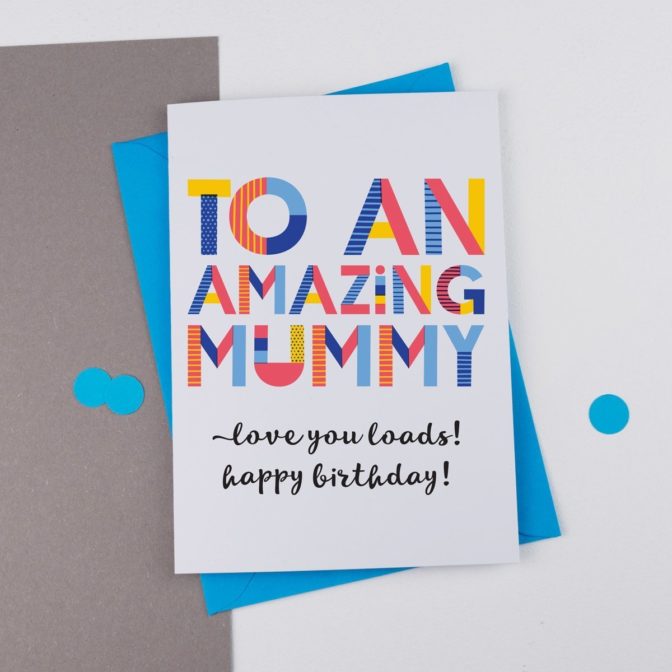 Amazing Mum or Mummy Card