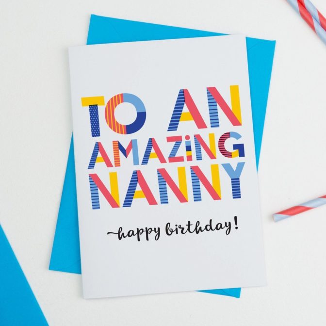 amazing Nan, Nanna, Nanny card