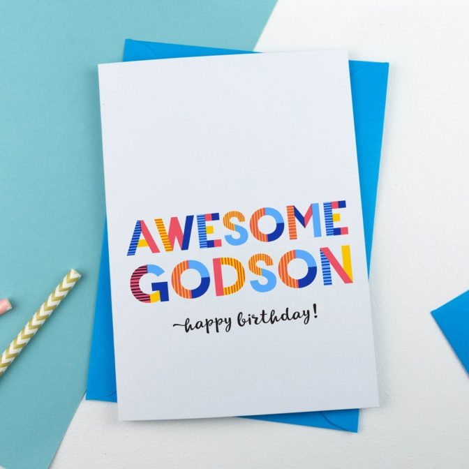 awesome godson card