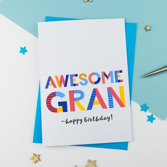 Awesome Gran, Granny or Grandma card