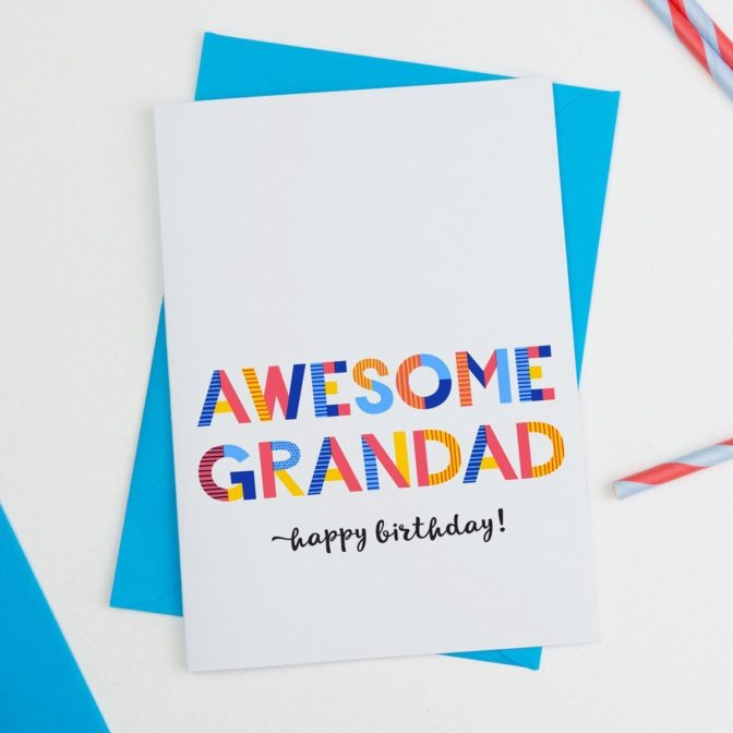 awesome Gramps, Grampy, Grandpa or Grandad card