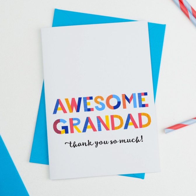 awesome Gramps, Grampy, Grandpa or Grandad card
