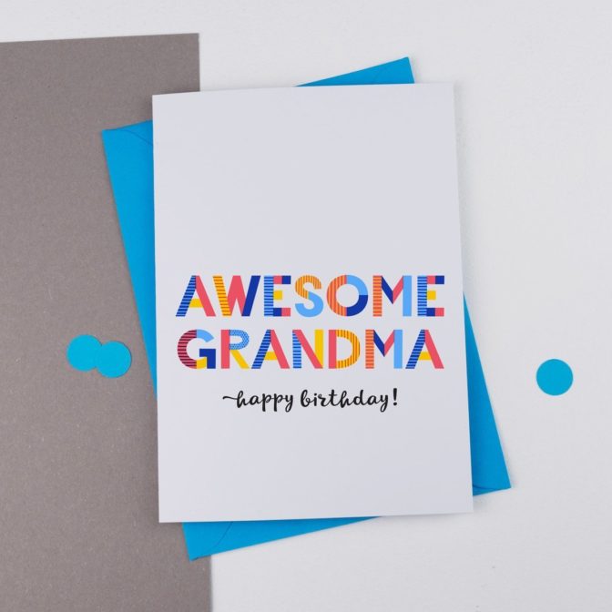 Awesome Gran, Granny or Grandma card