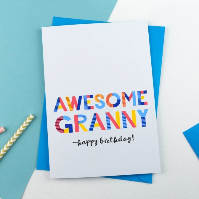 Awesome Gran, Granny or Grandma card