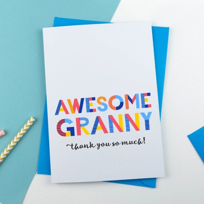Awesome Gran, Granny or Grandma card