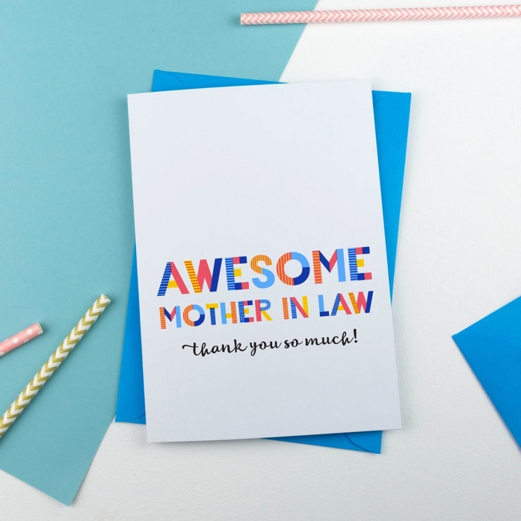 Mother in Law Greeting Cards - Personalised Cards for Mother in Law.