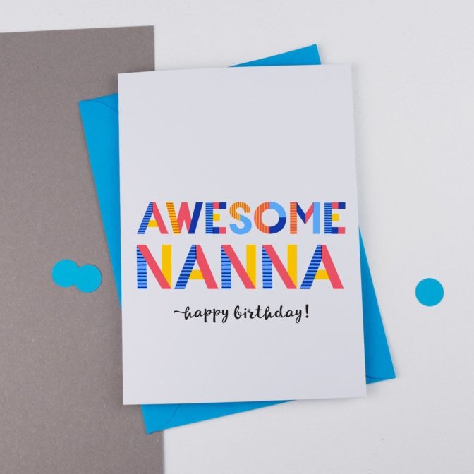 Awesome Nan, Nanna or Nanny Card