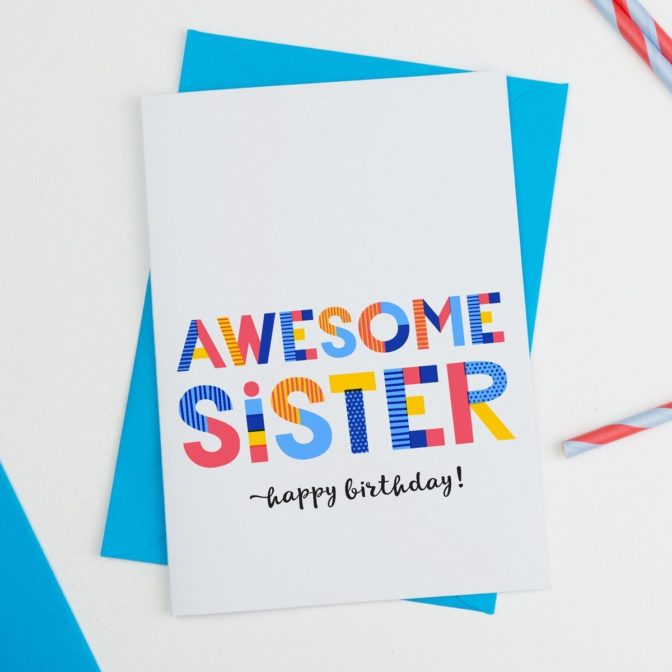 awesome sister card