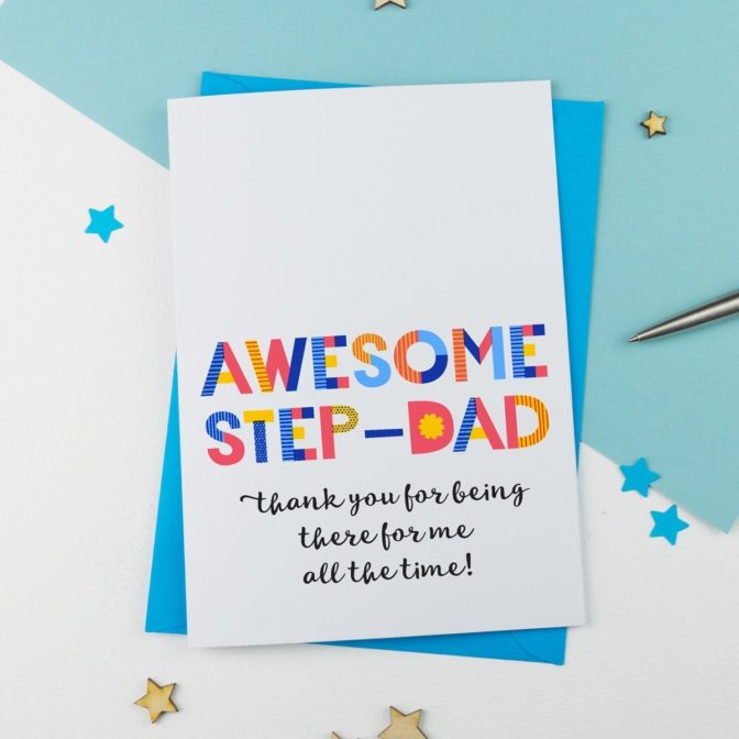 awesome step dad or step father card