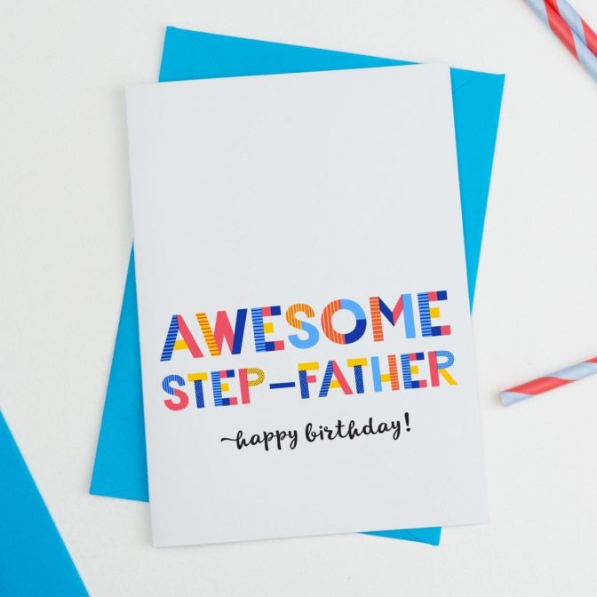 awesome step dad or step father card