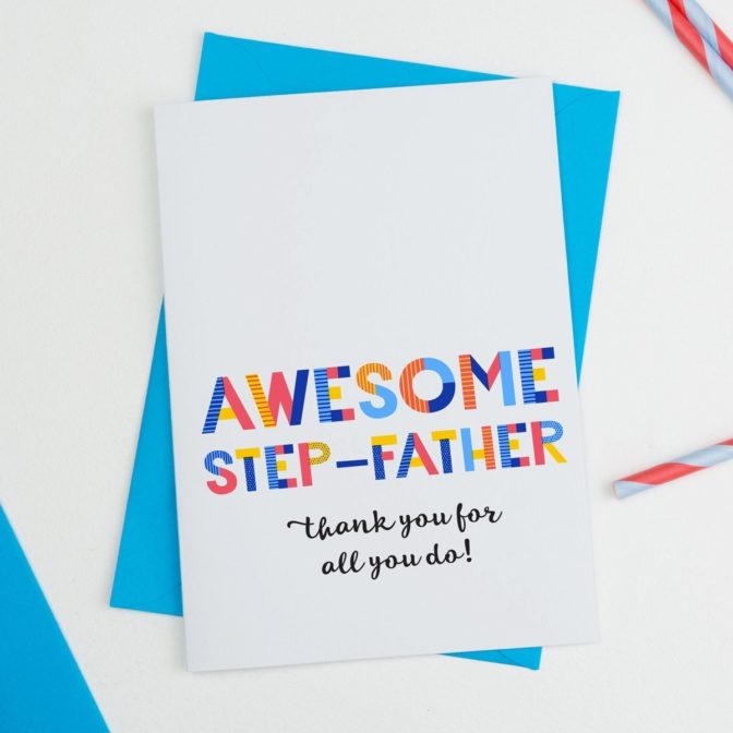 awesome step dad or step father card